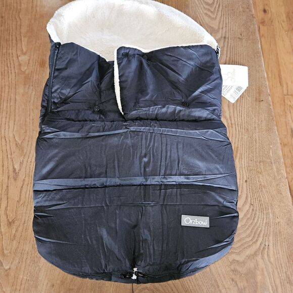 Orzbow Winter Baby Car Seat Cover - Universal Infant Bunting Bag - Black Tan - Picture 2 of 8